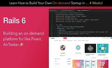 Изображение курса Создание маркетплейса для фрилансеров, как Fiverr, с Rails 6
