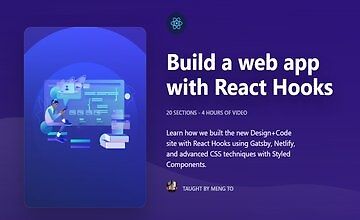 Изображение курса Создайте веб-приложение с помощью React Hooks