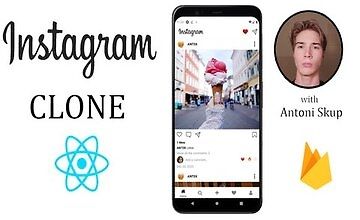 React Native - Создайте клон Instagram с Firebase logo