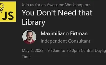 Изображение курса Вам не нужна эта библиотека