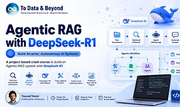 Изображение курса Agentic RAG с DeepSeek-R1: интенсивный курс