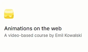 Изображение курса Анимационные эффекты в вебе