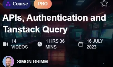 Изображение курса API, Аутентификация и Tanstack Query