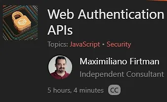 Изображение курса API веб-аутентификации