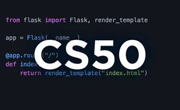 Изображение курса CS50. Веб-программирование с Python и JavaScript