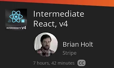 Изображение курса Intermediate React, v4