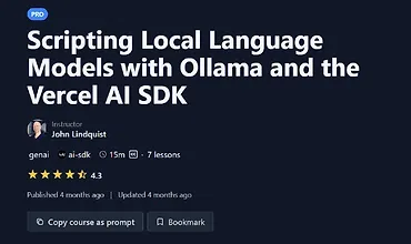 Изображение курса Локальные языковые модели на практике: работа с Ollama и Vercel AI SDK