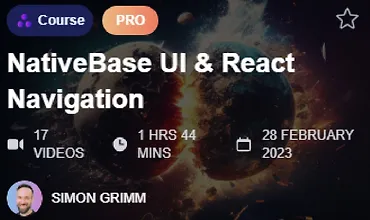 Изображение курса NativeBase UI & React Navigation