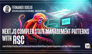 Изображение курса Next.js: Сложные шаблоны управления состоянием с RSC