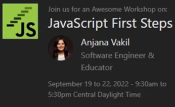 Изображение курса Первые шаги в JavaScript
