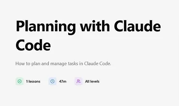 Изображение курса Планирование с Claude Code