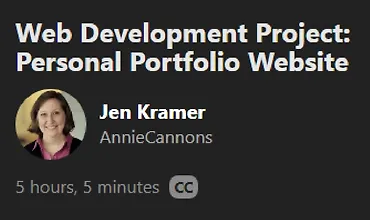 Изображение курса Проект веб-разработки: персональный сайт-портфолио