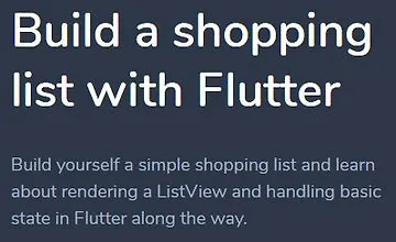 Изображение курса Создаем список покупок с Flutter