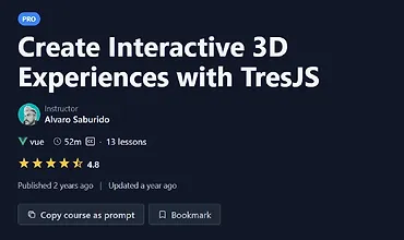 Изображение курса Создание интерактивных 3D-сцен с помощью TresJS