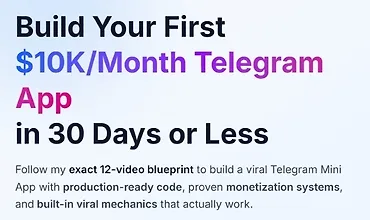 Изображение курса Создание вирусных приложений для Telegram