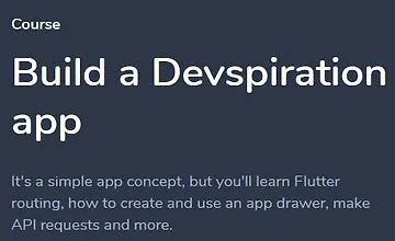 Изображение курса Создайте приложение flutter (Devspiration app)