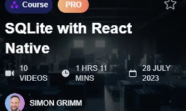 Изображение курса SQLite с React Native