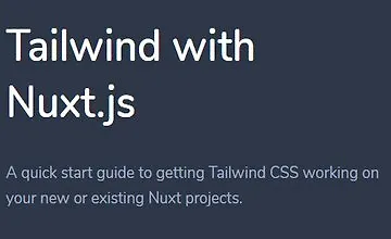 Изображение курса Tailwind с Nuxt.js