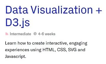 Изображение курса Визуализация данных + D3.js